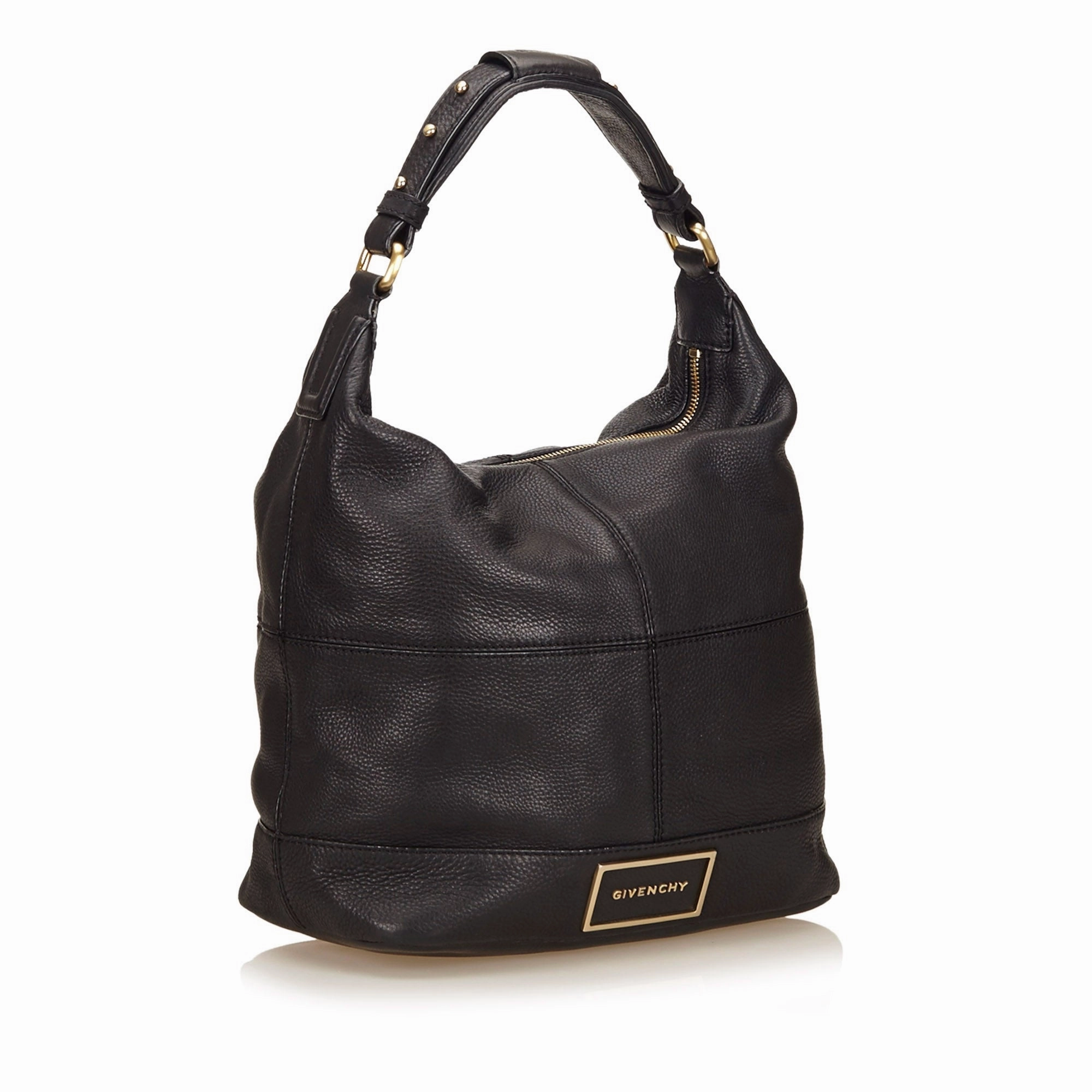 Grained Calf Leather Hobo Bag