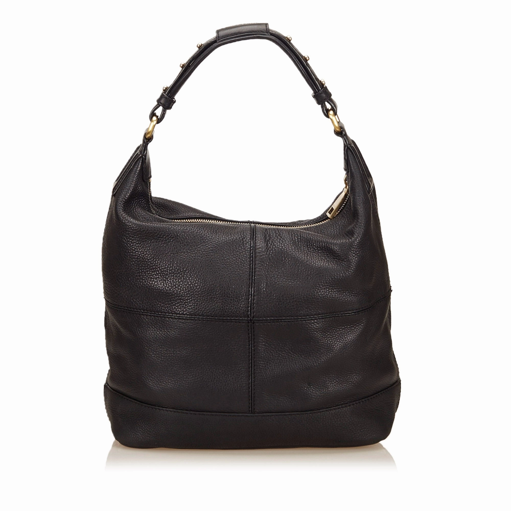 Grained Calf Leather Hobo Bag