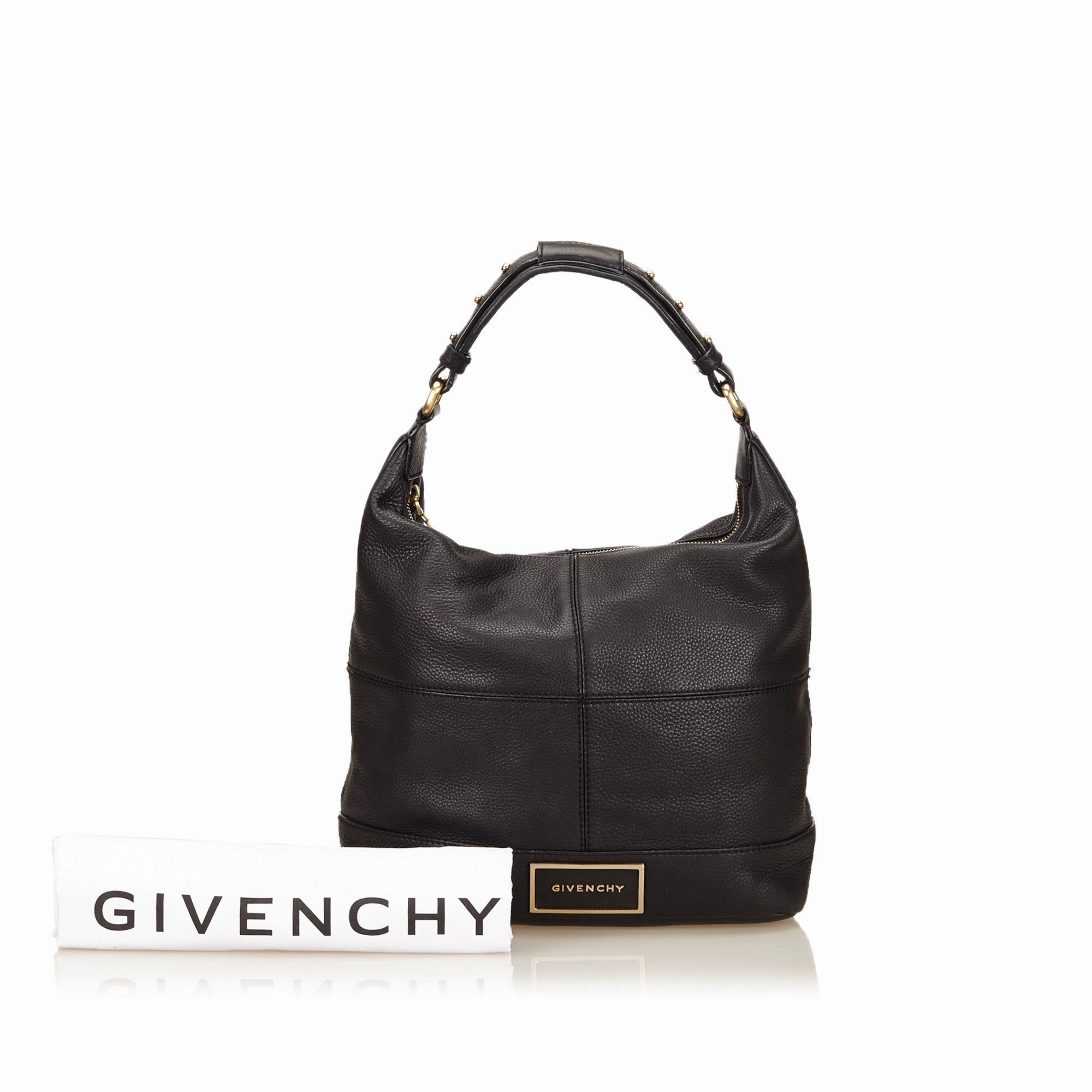 Grained Calf Leather Hobo Bag