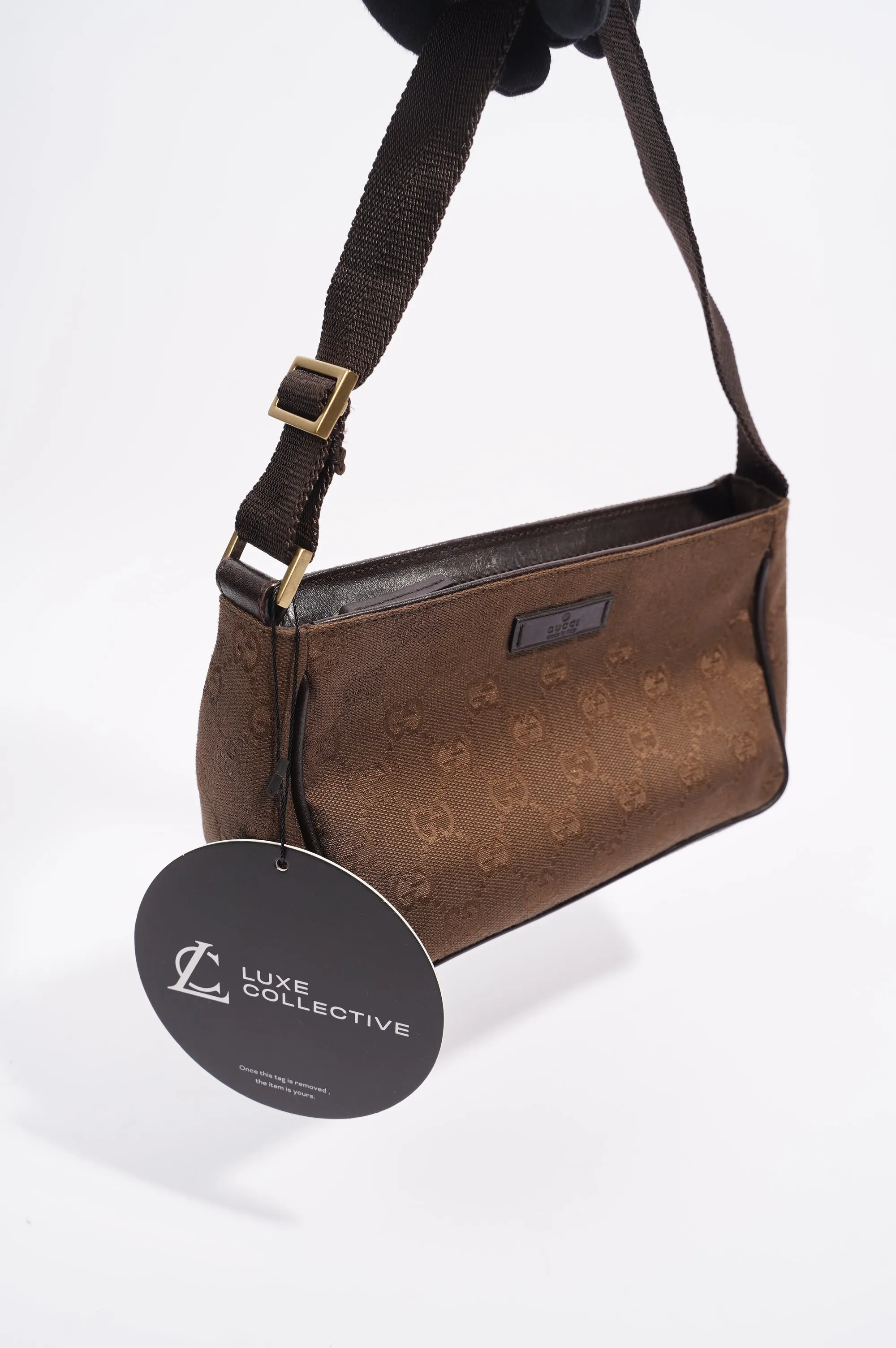Gucci Shoulder Bag Brown Supreme Canvas Mini