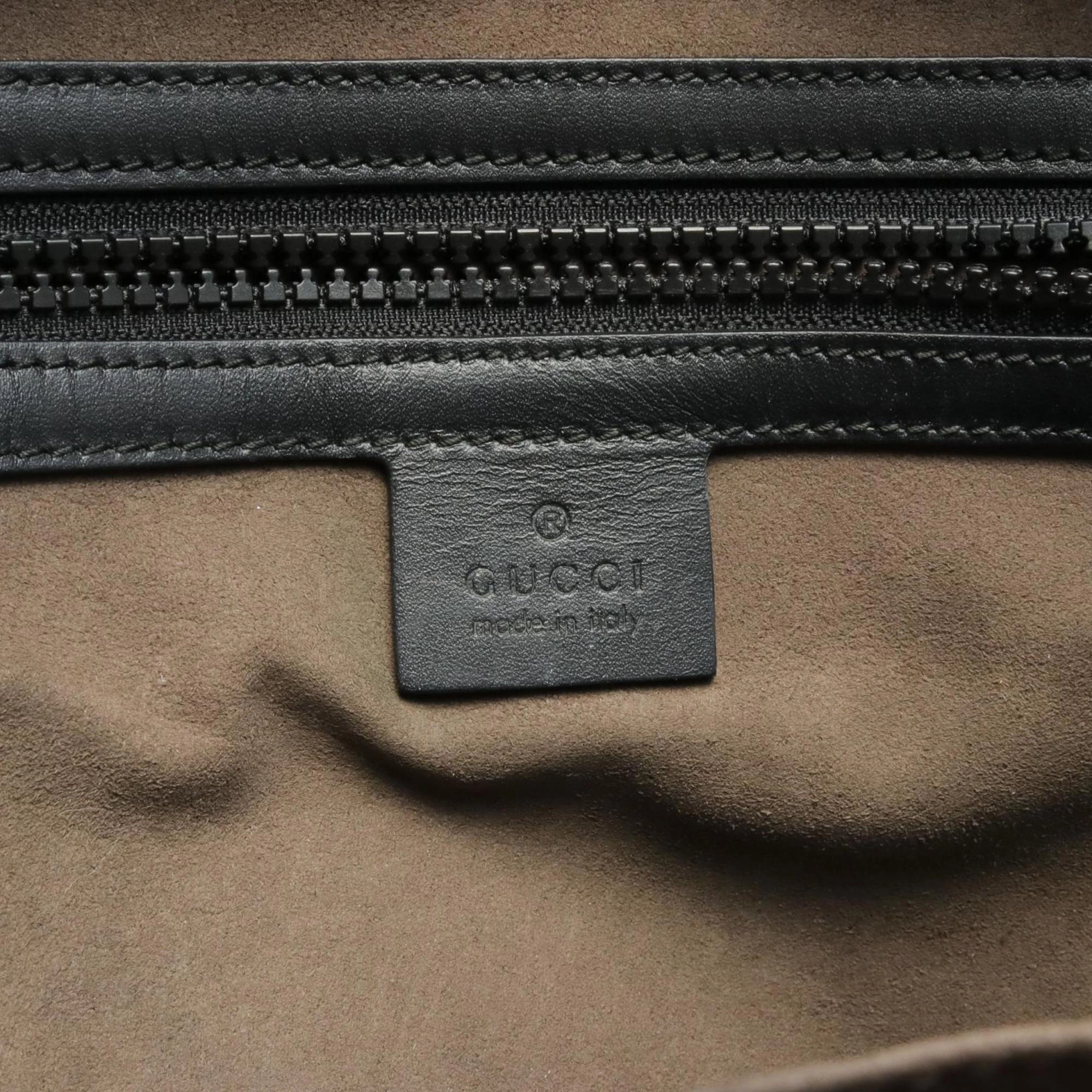 Gucci   Coated Canvas Leather Backpack (Pre-Owned)