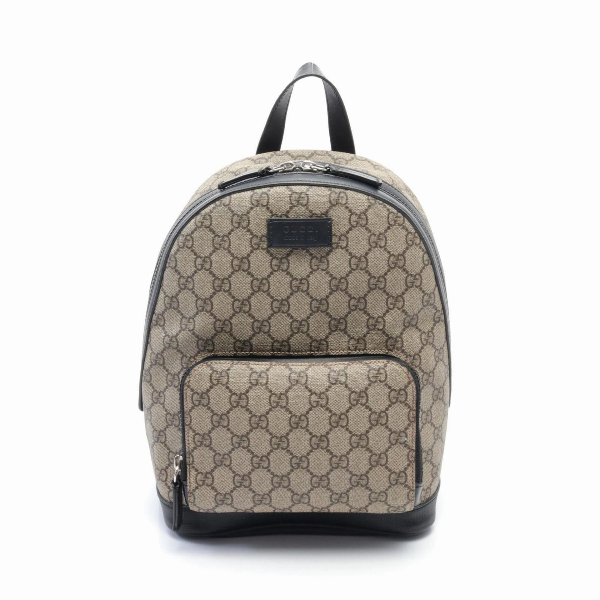 Gucci   Coated Canvas Leather Backpack (Pre-Owned)