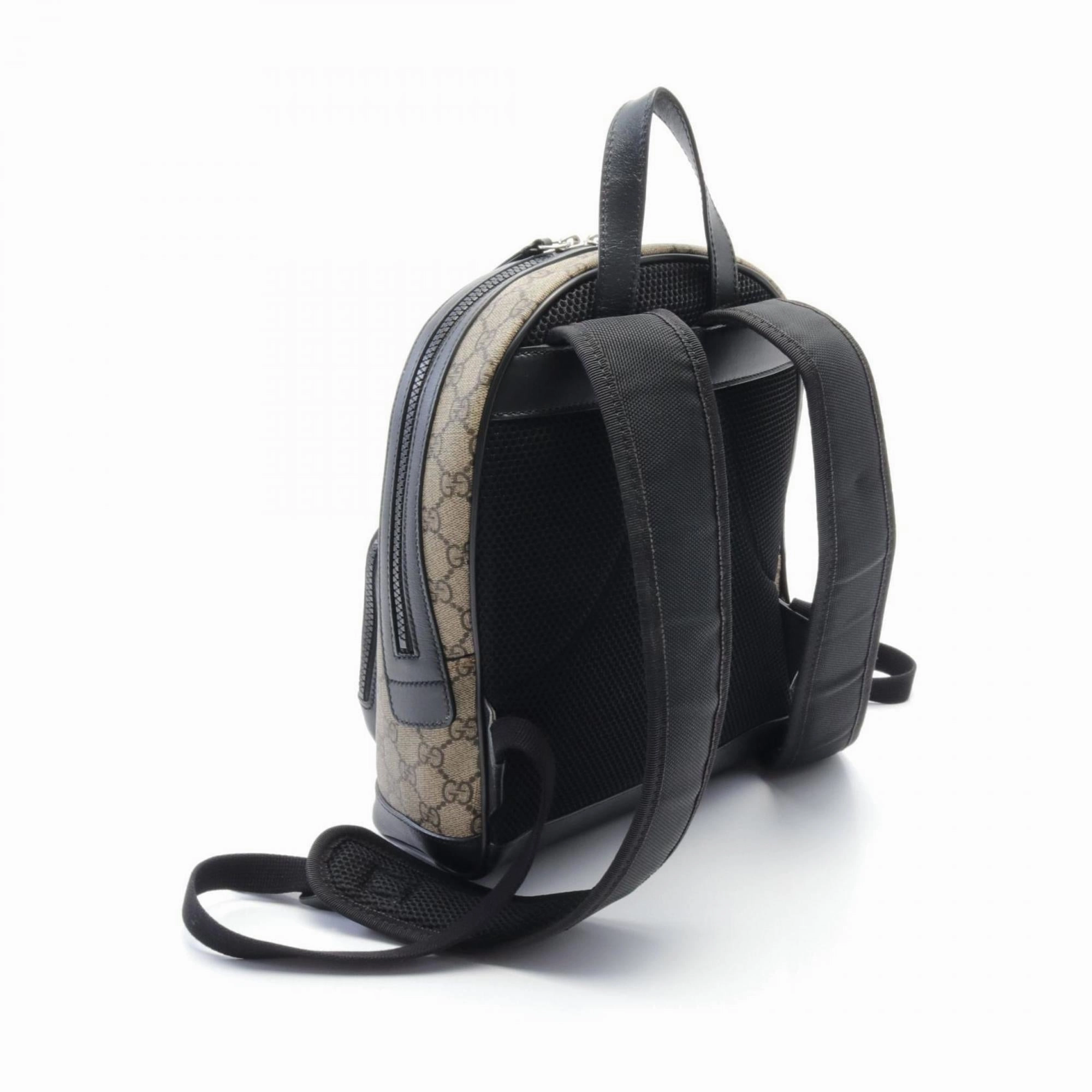 Gucci   Coated Canvas Leather Backpack (Pre-Owned)