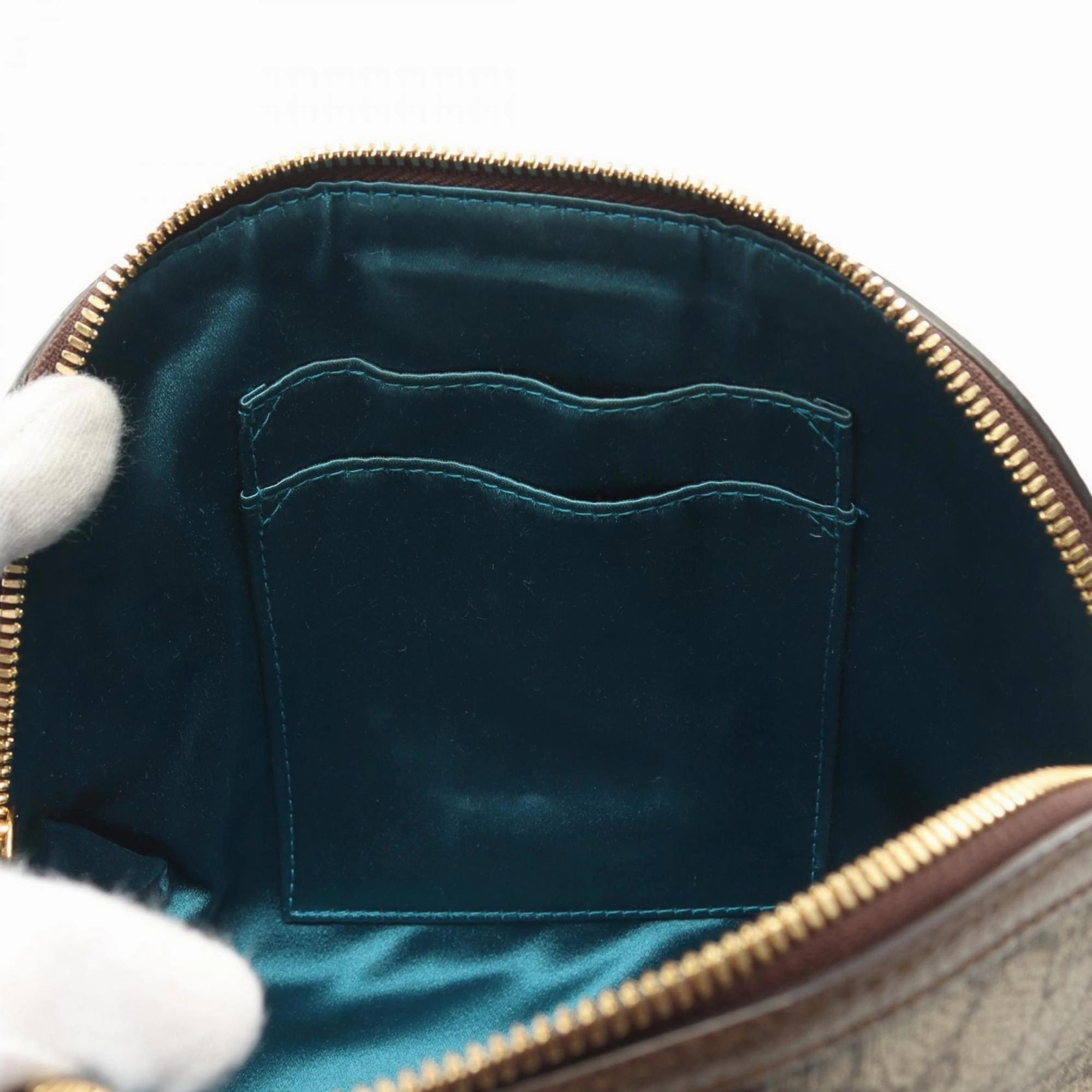 Gucci    Coated Canvas Leather Shoulder Bag (Pre-Owned)