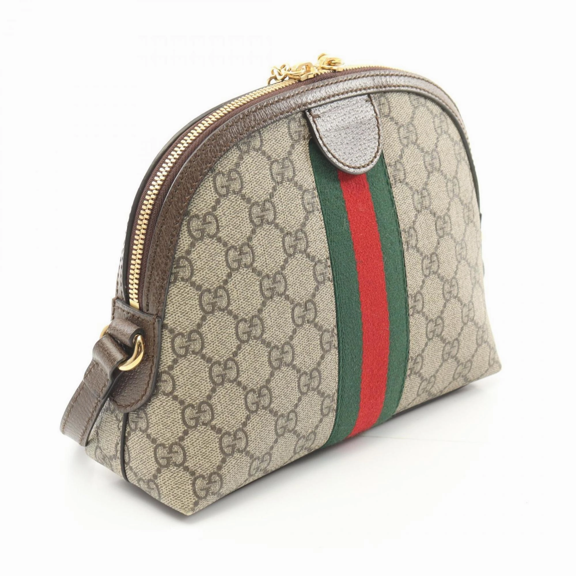 Gucci    Coated Canvas Leather Shoulder Bag (Pre-Owned)