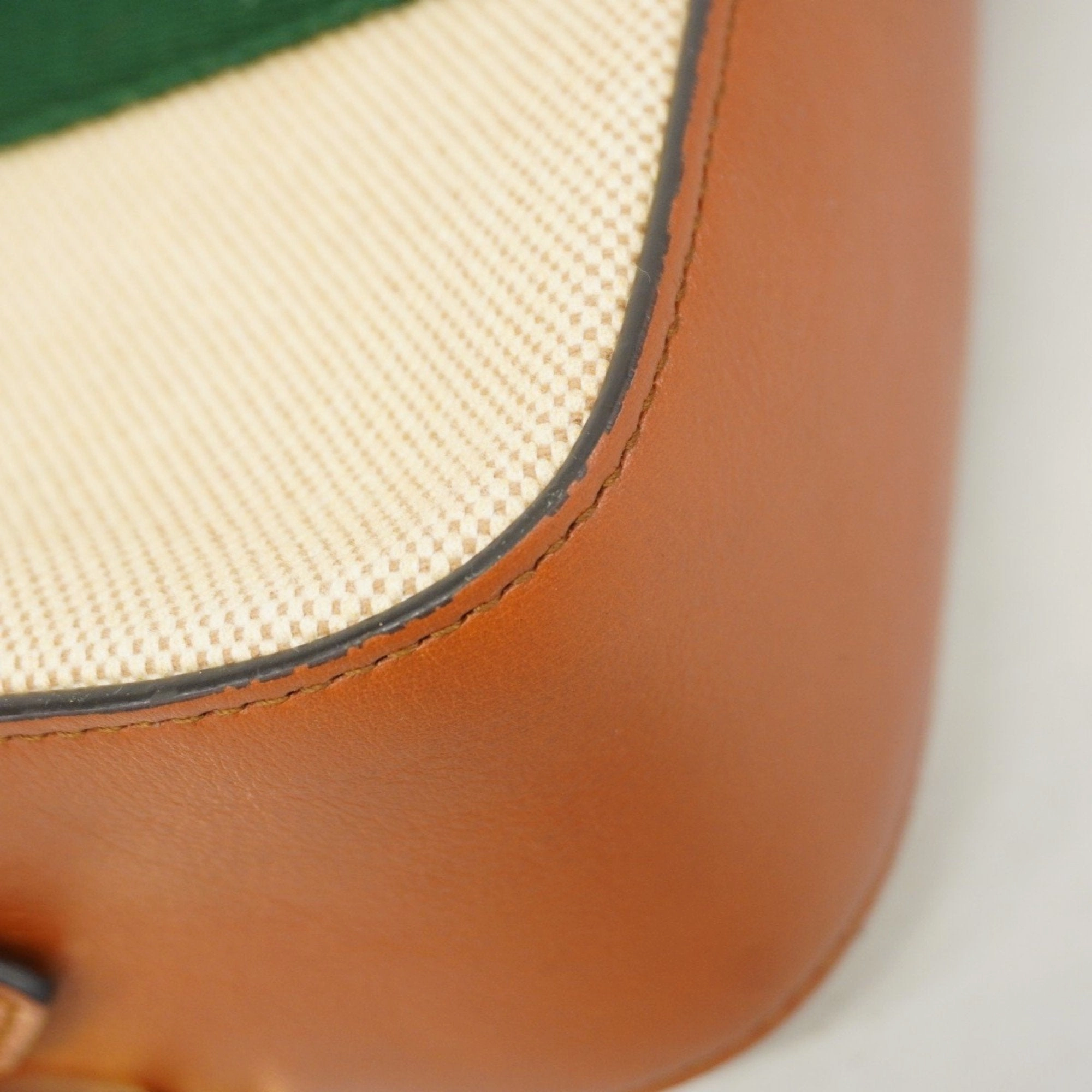 Gucci    Color Canvas Leather Shoulder Bag (Pre-Owned)