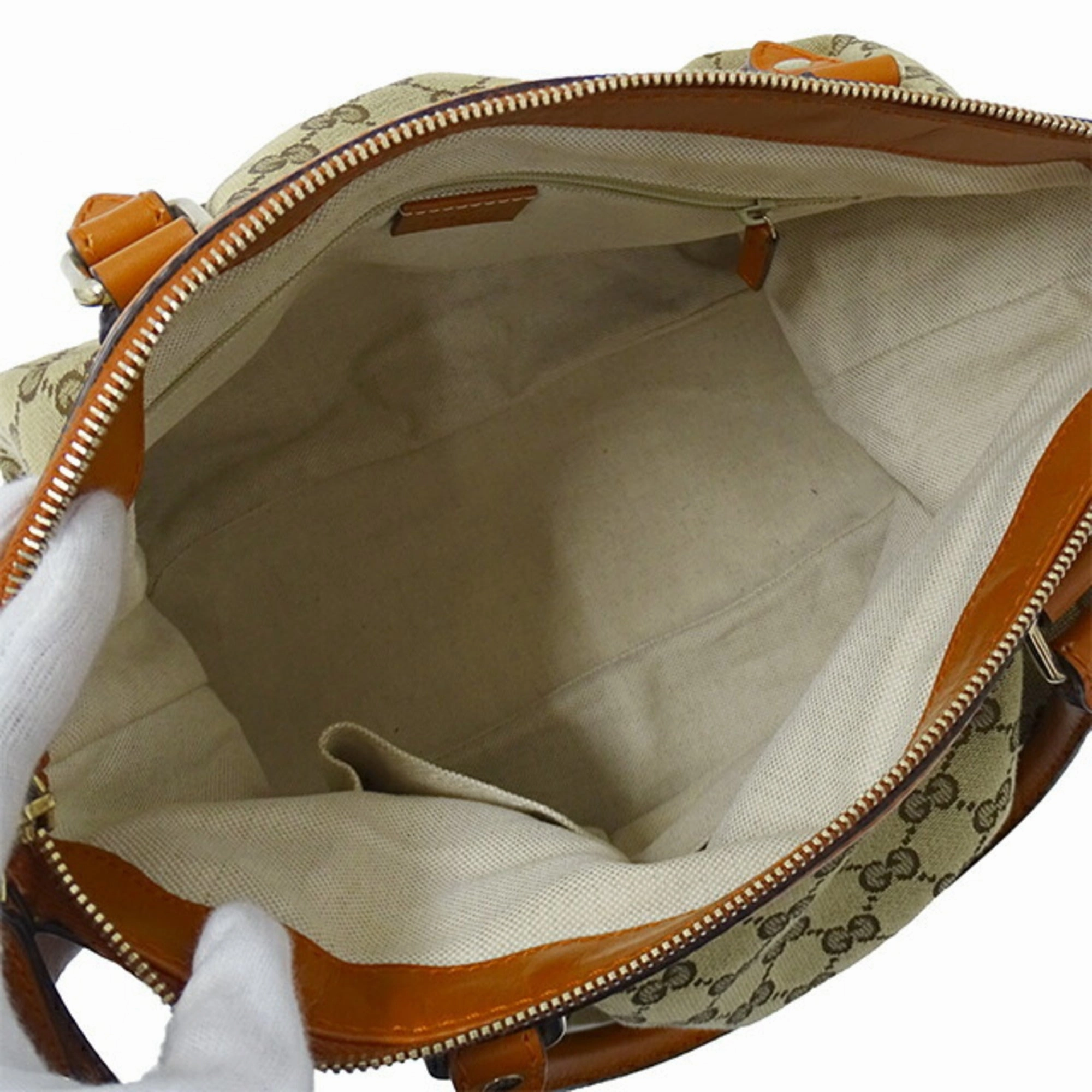 Gucci    Gg Canvas Leather Handbag Shoulder Bag (Pre-Owned)