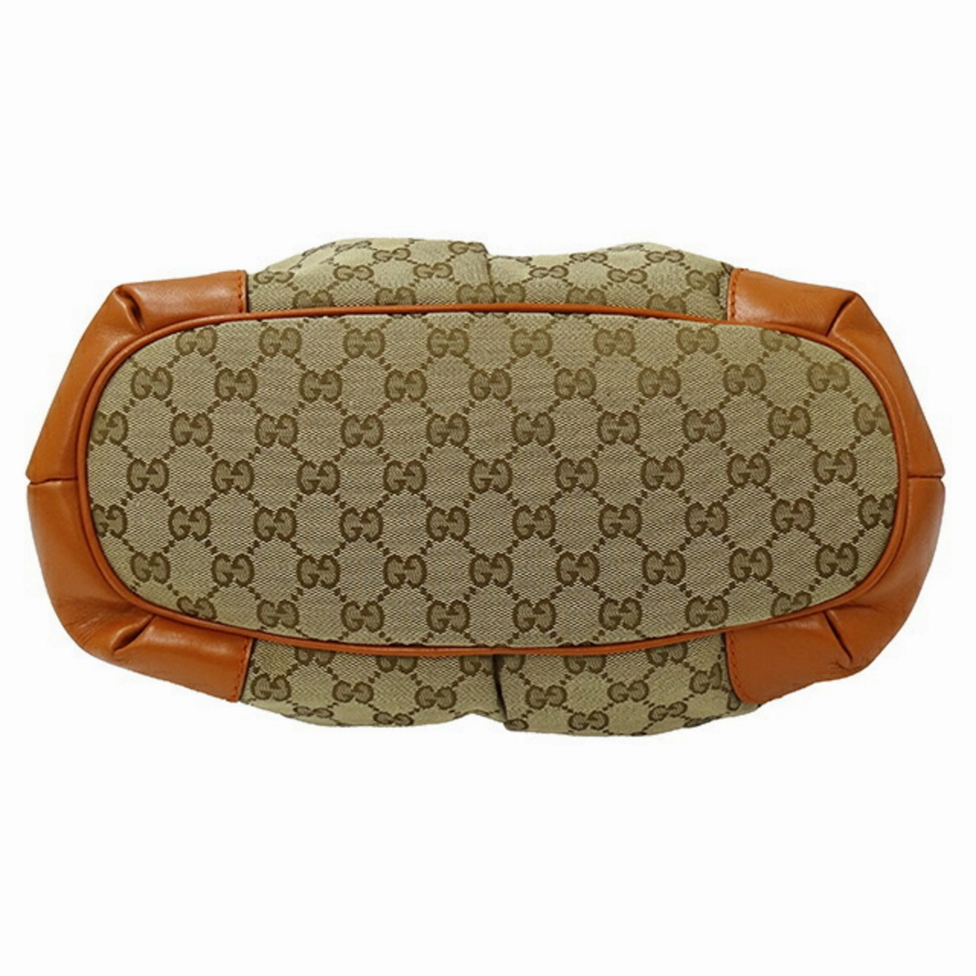 Gucci    Gg Canvas Leather Handbag Shoulder Bag (Pre-Owned)