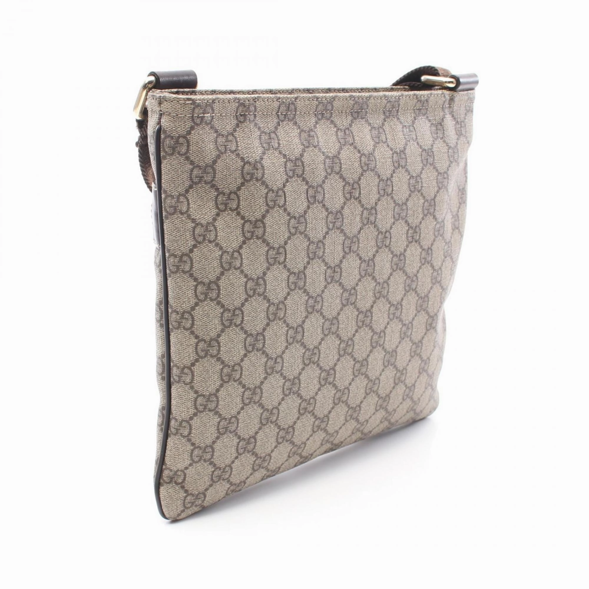 Gucci   Gg Supreme Leather Shoulder Bag (Pre-Owned)