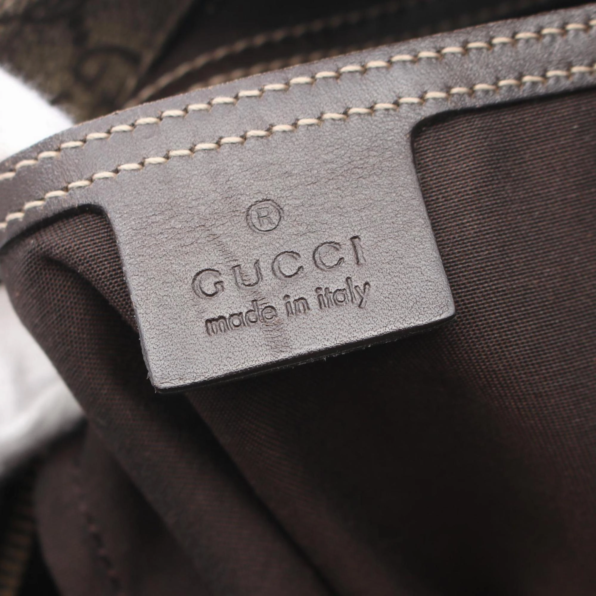 Gucci   Gg Supreme Leather Shoulder Bag (Pre-Owned)