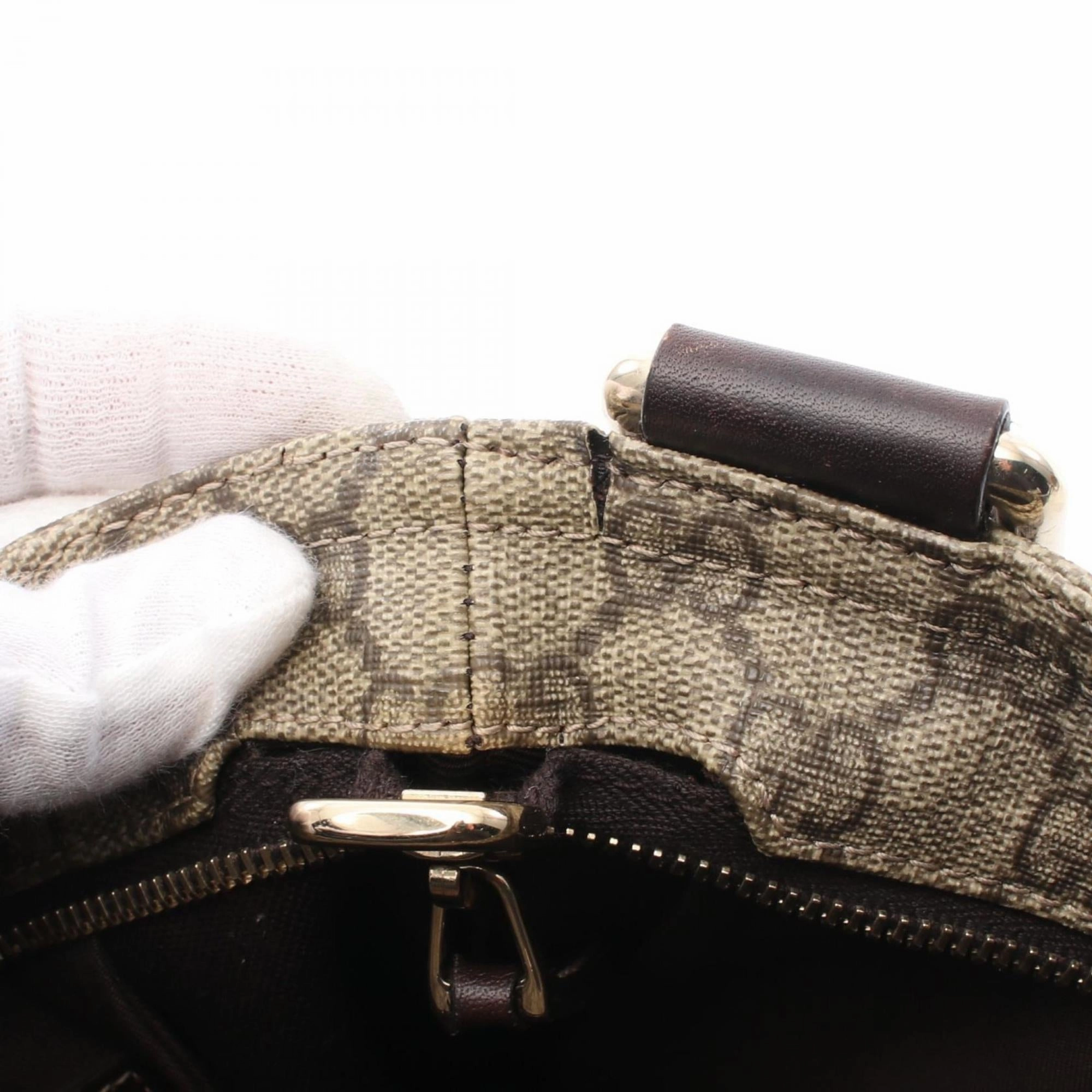 Gucci   Gg Supreme Leather Shoulder Bag (Pre-Owned)