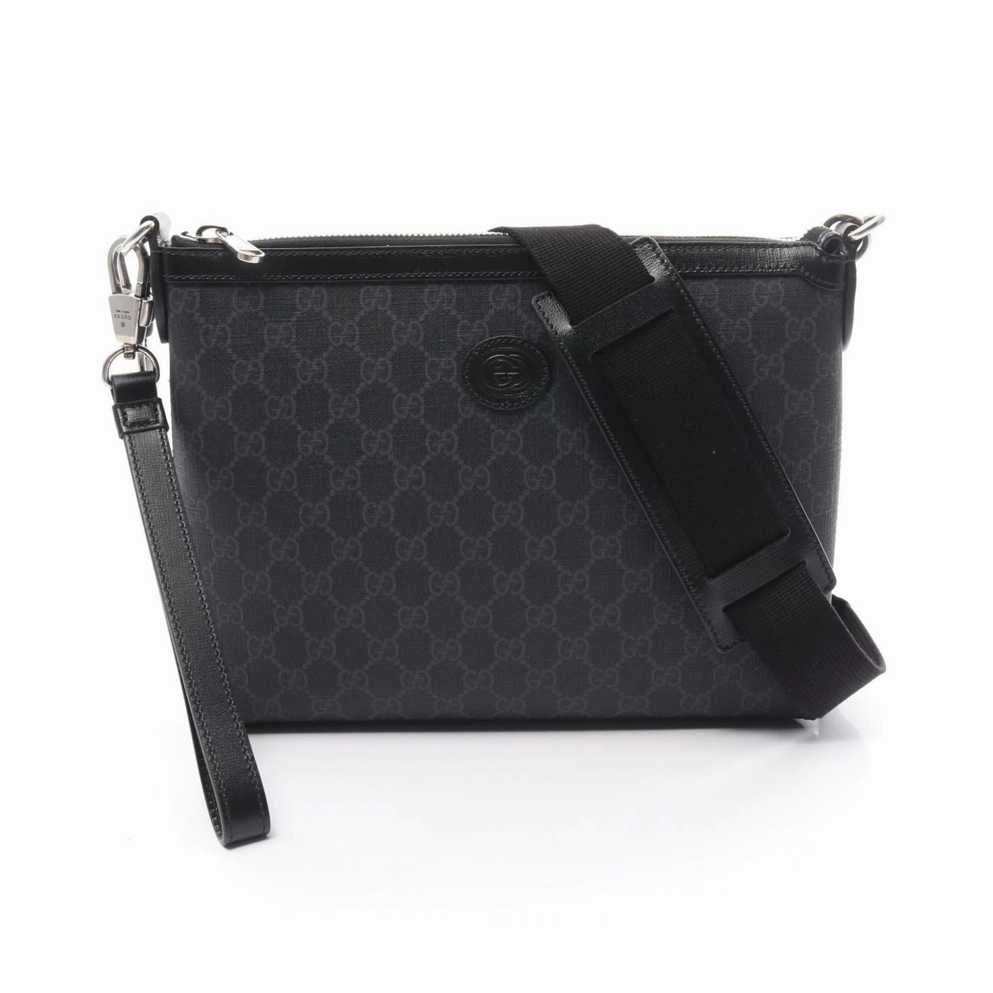 Gucci   Pvc Coated Canvas Leather Shoulder Bag (Pre-Owned)