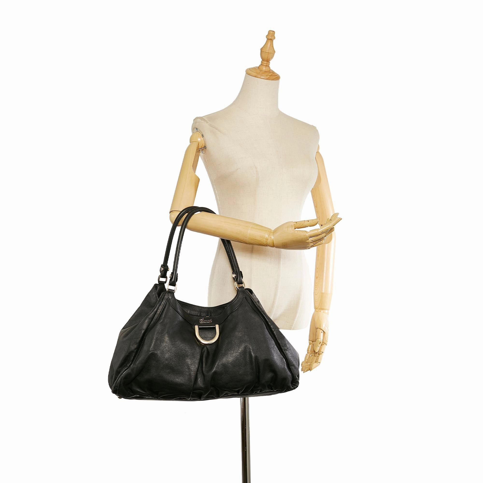 Gucci Abbey Leather Shoulder Bag (SHG-31858)