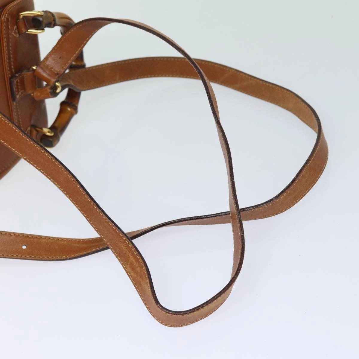 GUCCI Bamboo Backpack Leather Brown 003 1705 0030  80071
