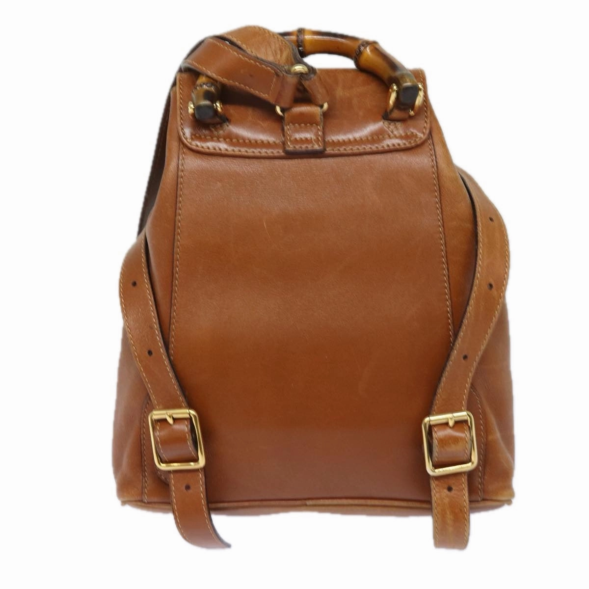 GUCCI Bamboo Backpack Leather Brown 003 1705 0030  80071