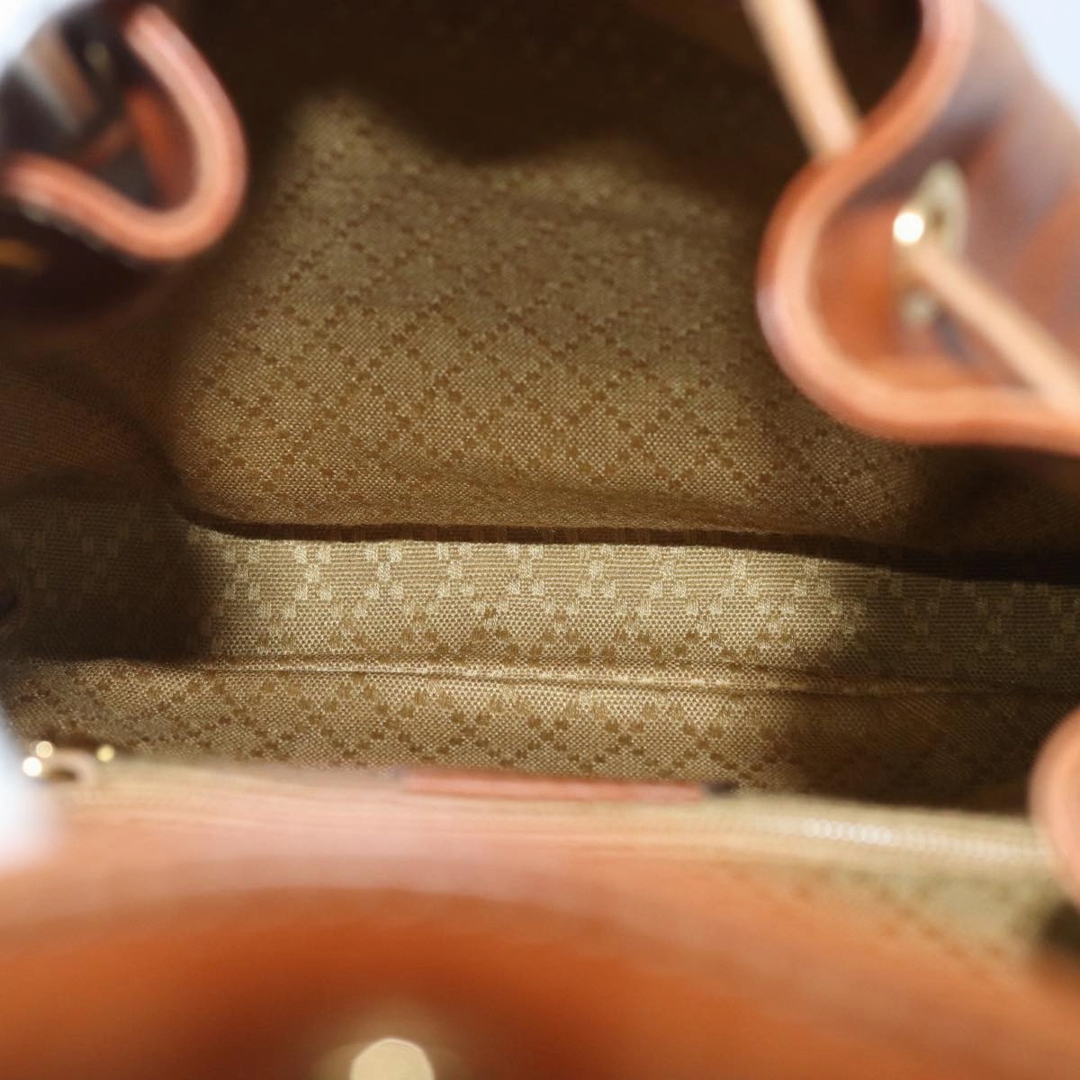 GUCCI Bamboo Backpack Leather Brown 003 1705 0030  80071