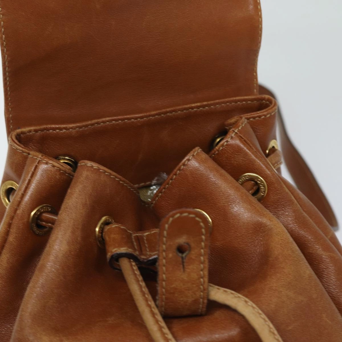 GUCCI Bamboo Backpack Leather Brown 003 1705 0030  80071