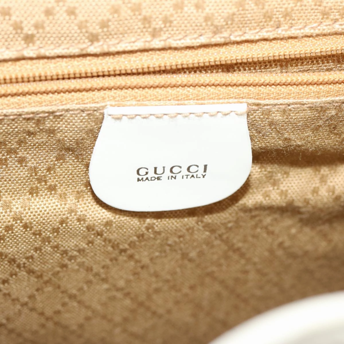 GUCCI Bamboo Backpack Patent leather White 003 2058 0016 5  75834