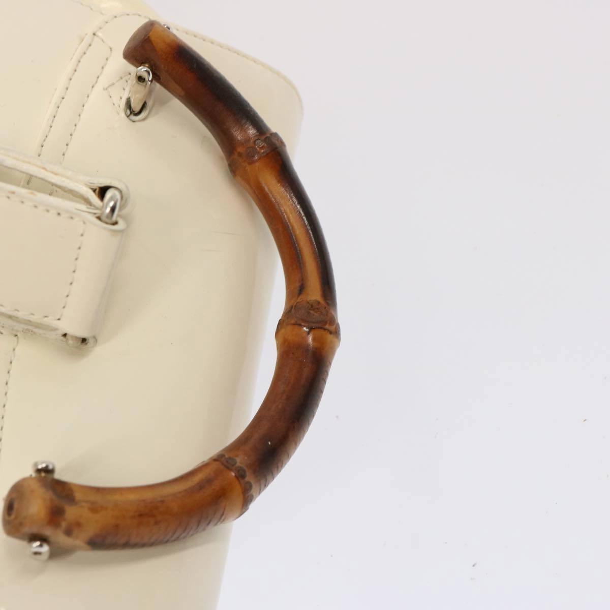 GUCCI Bamboo Backpack Patent leather White 003 2058 0016 5  75834