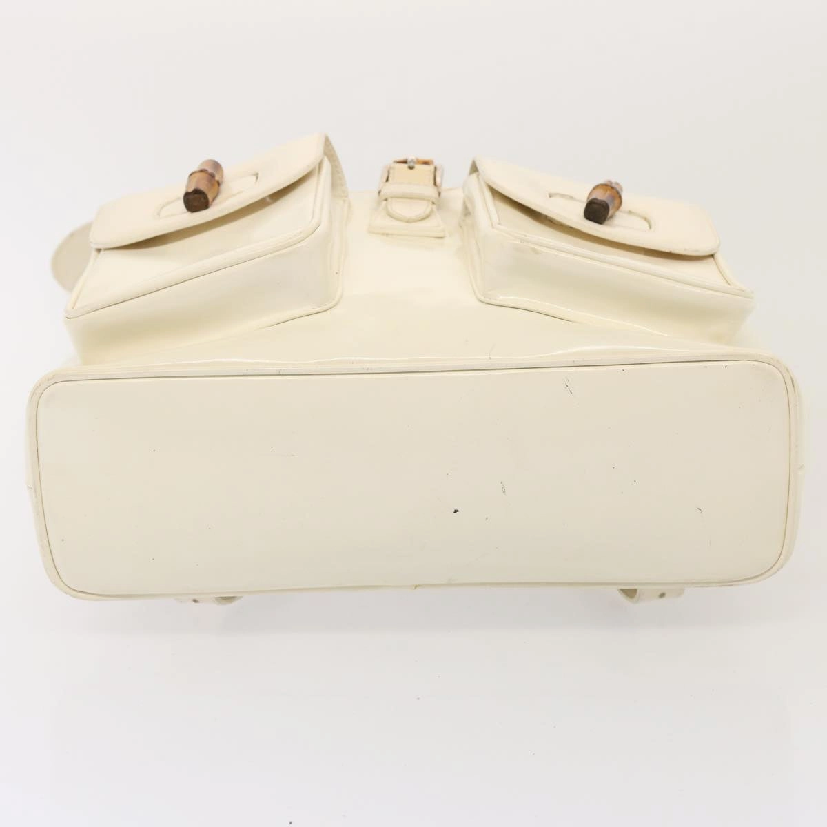 GUCCI Bamboo Backpack Patent leather White 003 2058 0016 5  75834
