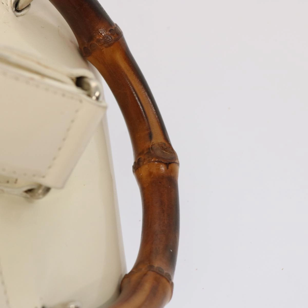 GUCCI Bamboo Backpack Patent leather White 003 2058 0016 5  75834