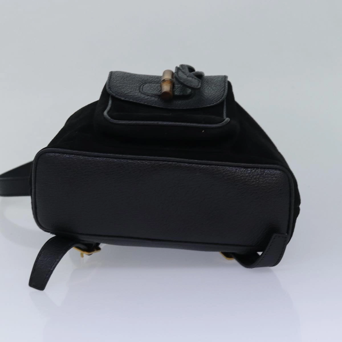 GUCCI Bamboo Backpack Suede Black 003 1956 0030  13819