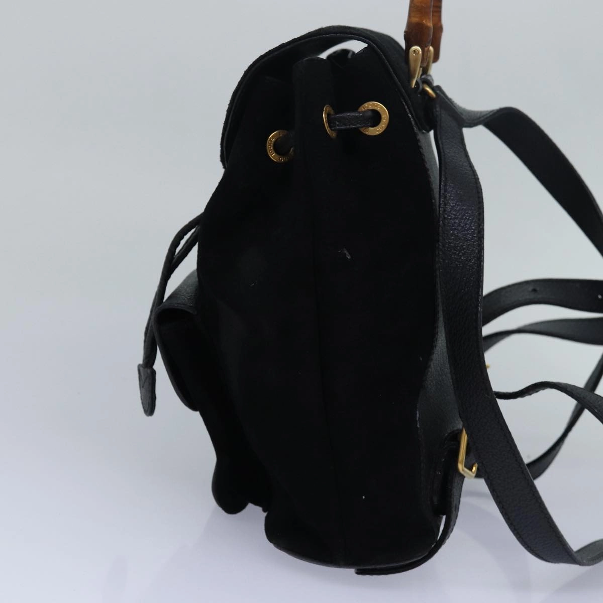 GUCCI Bamboo Backpack Suede Black 003 1956 0030  13819