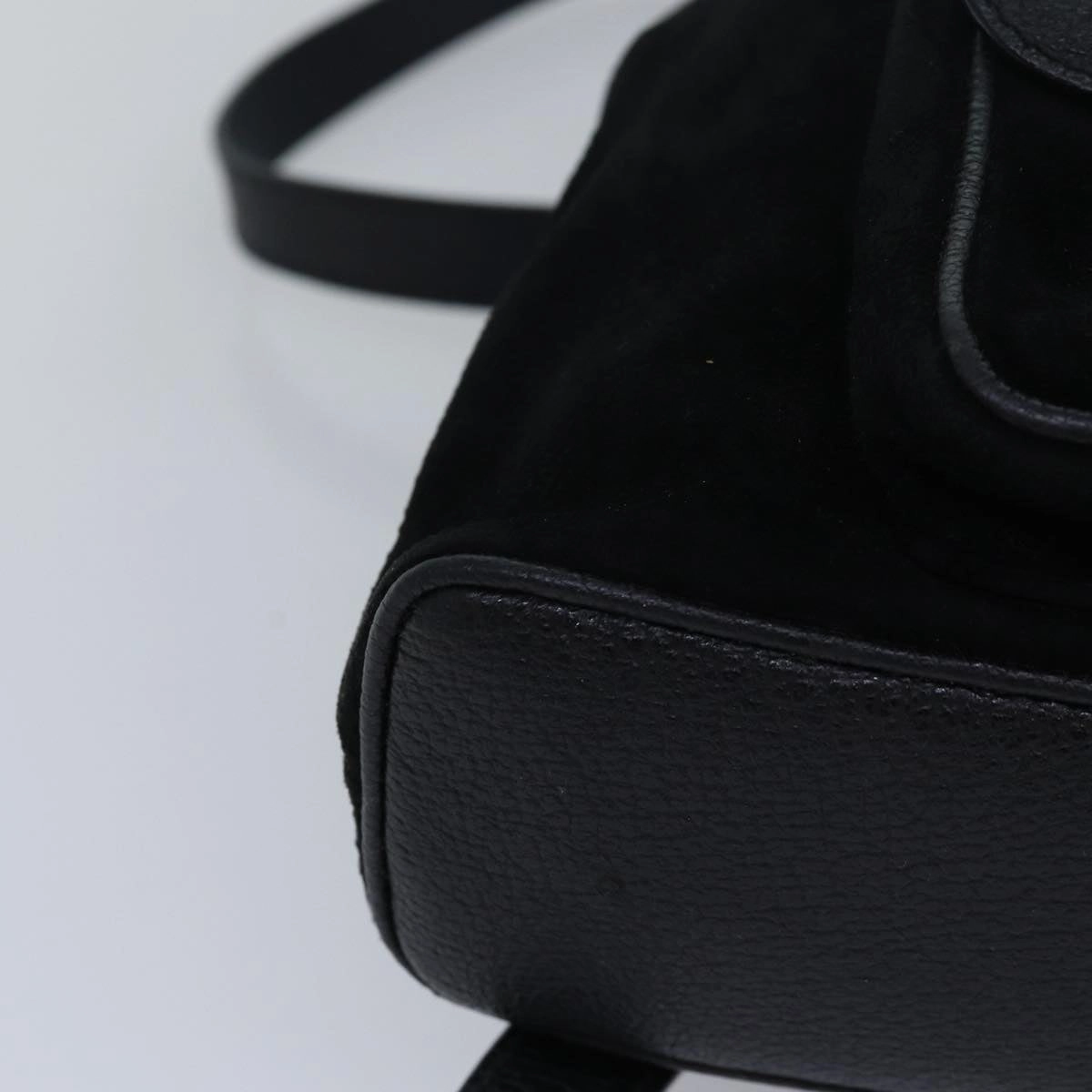 GUCCI Bamboo Backpack Suede Black 003 1956 0030  13819