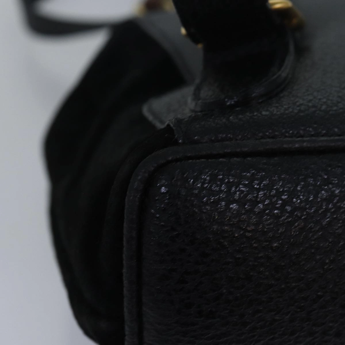 GUCCI Bamboo Backpack Suede Black 003 1956 0030  13819