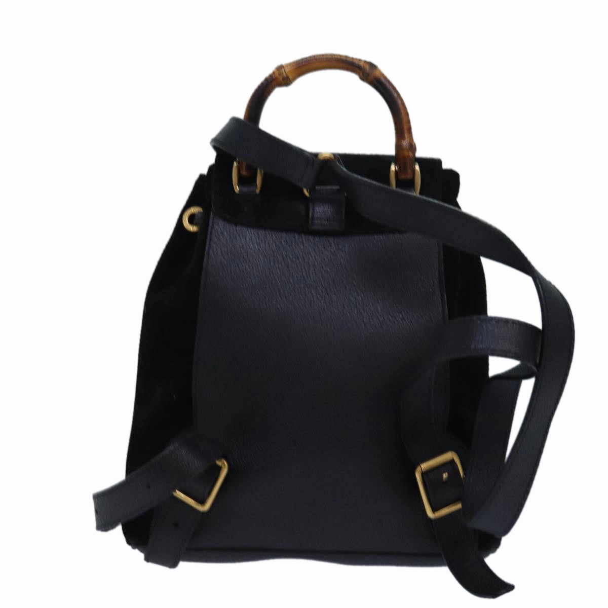 GUCCI Bamboo Backpack Suede Black 003 1956 0030  13819