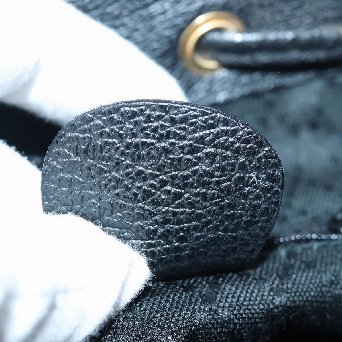 GUCCI Bamboo Backpack Suede Black 003 1956 0030  13819