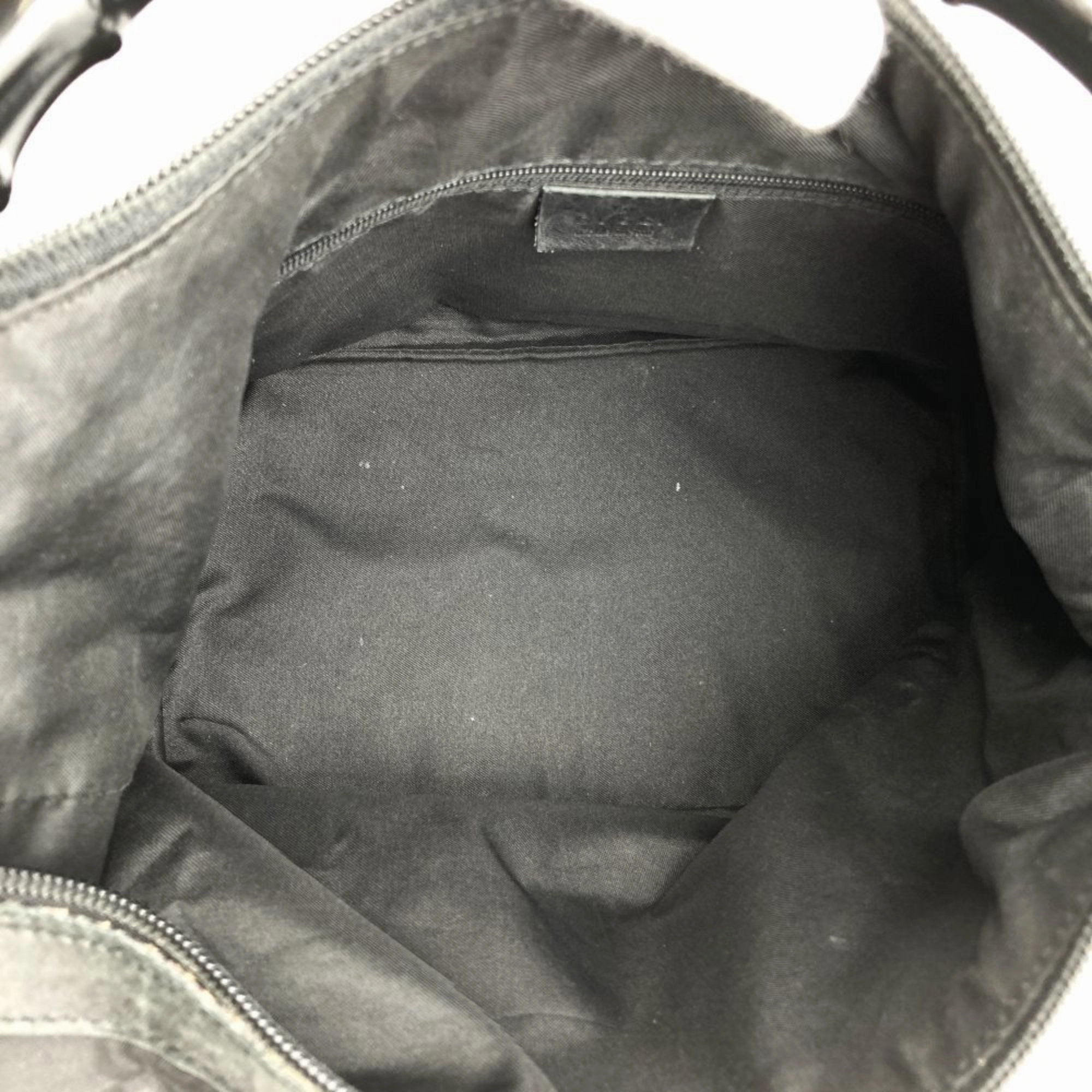 Gucci Bamboo Black Nylon Shoulder Bag ()
