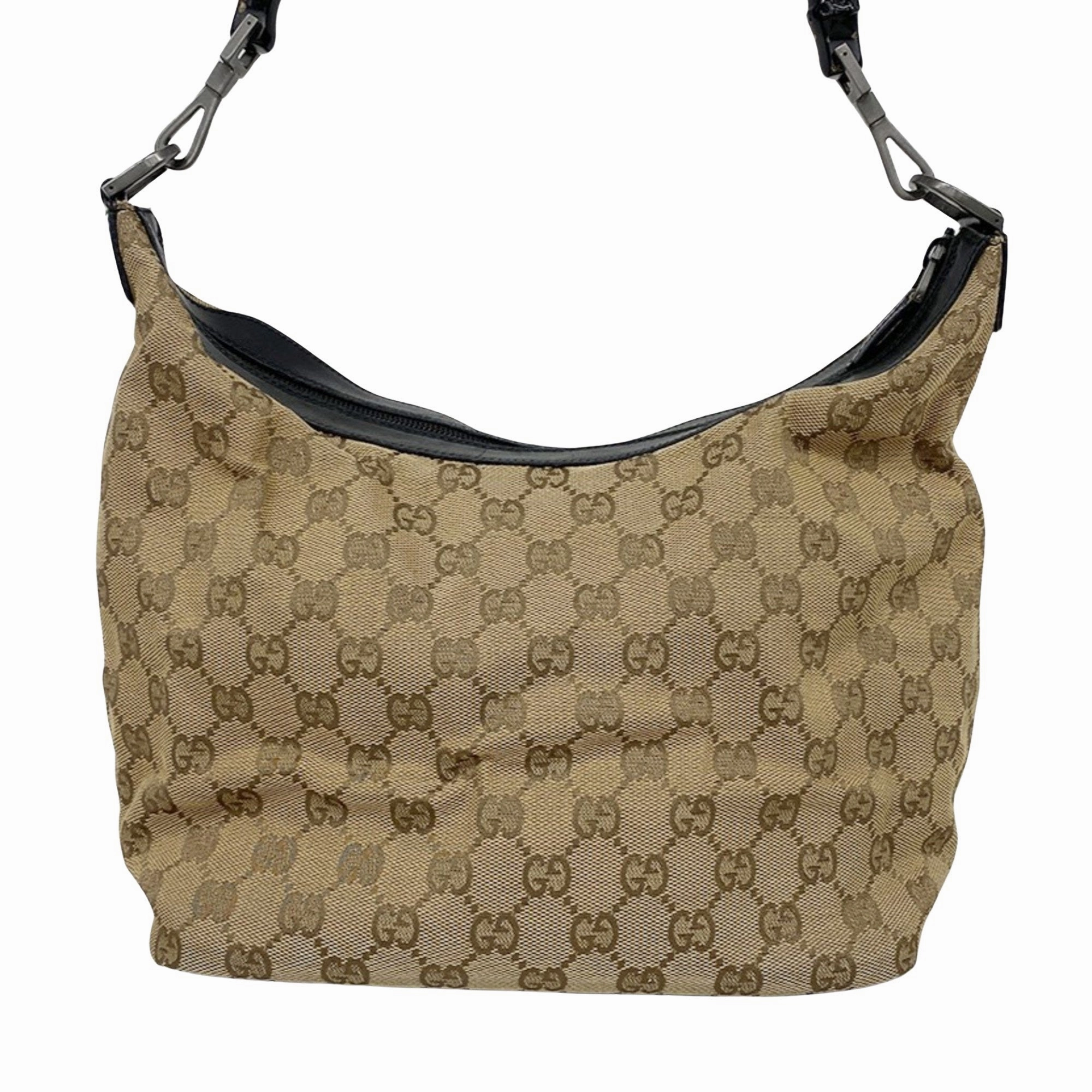 Gucci Bamboo  Canvas Shoulder Bag ()