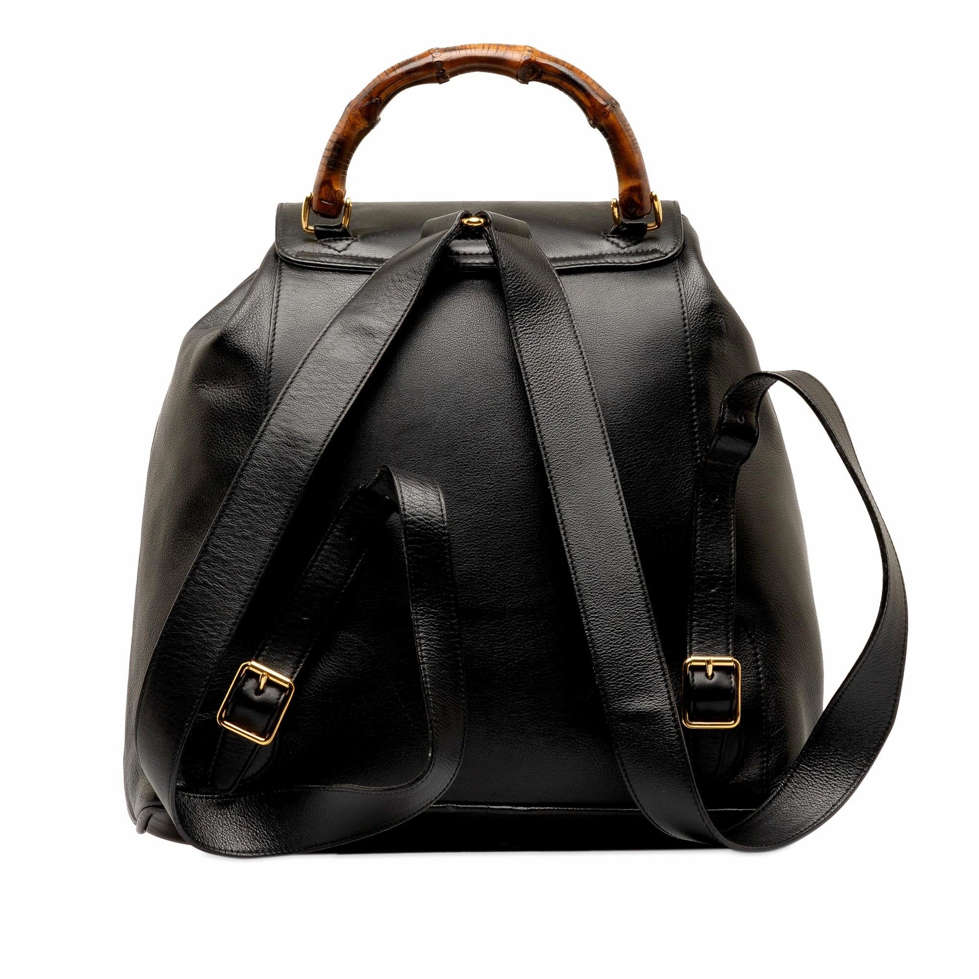 Gucci Bamboo Drawstring Leather Backpack (SHG-b7jhdk)