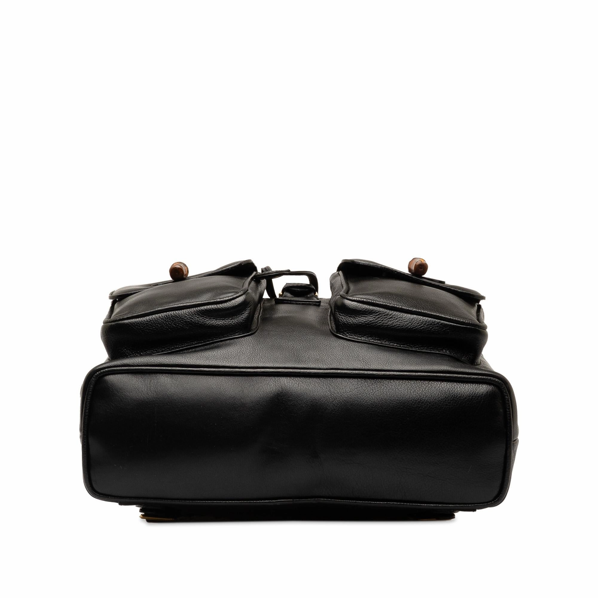 Gucci Bamboo Drawstring Leather Backpack (SHG-b7jhdk)