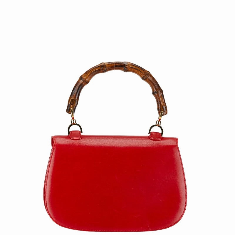 Gucci Bamboo Leather 2WAY Handbag Shoulder Bag
