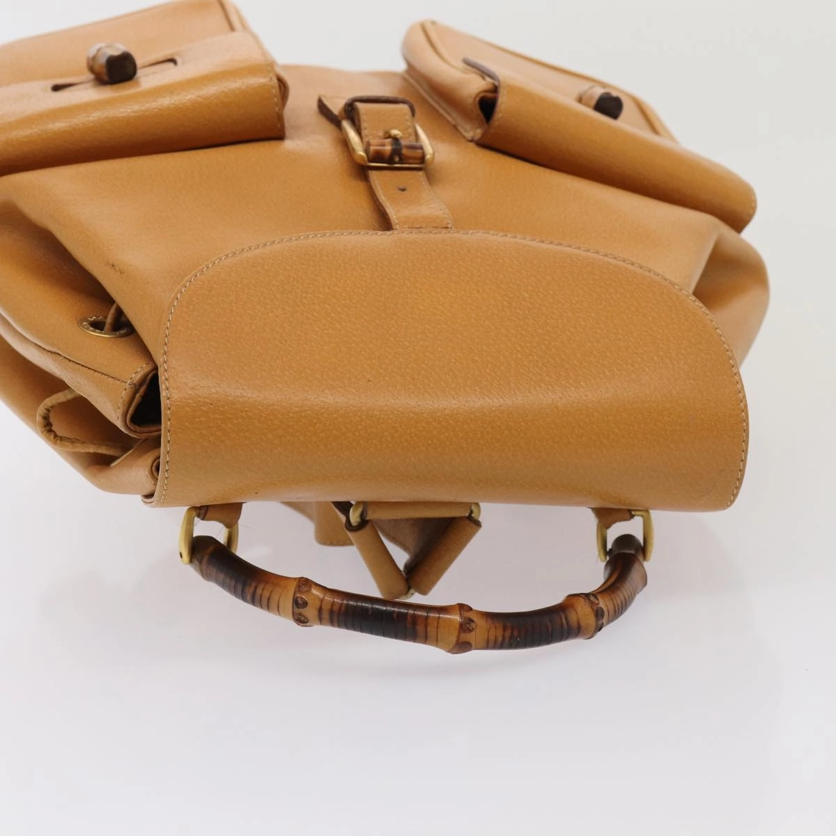Gucci Bamboo  Leather Backpack Bag ()