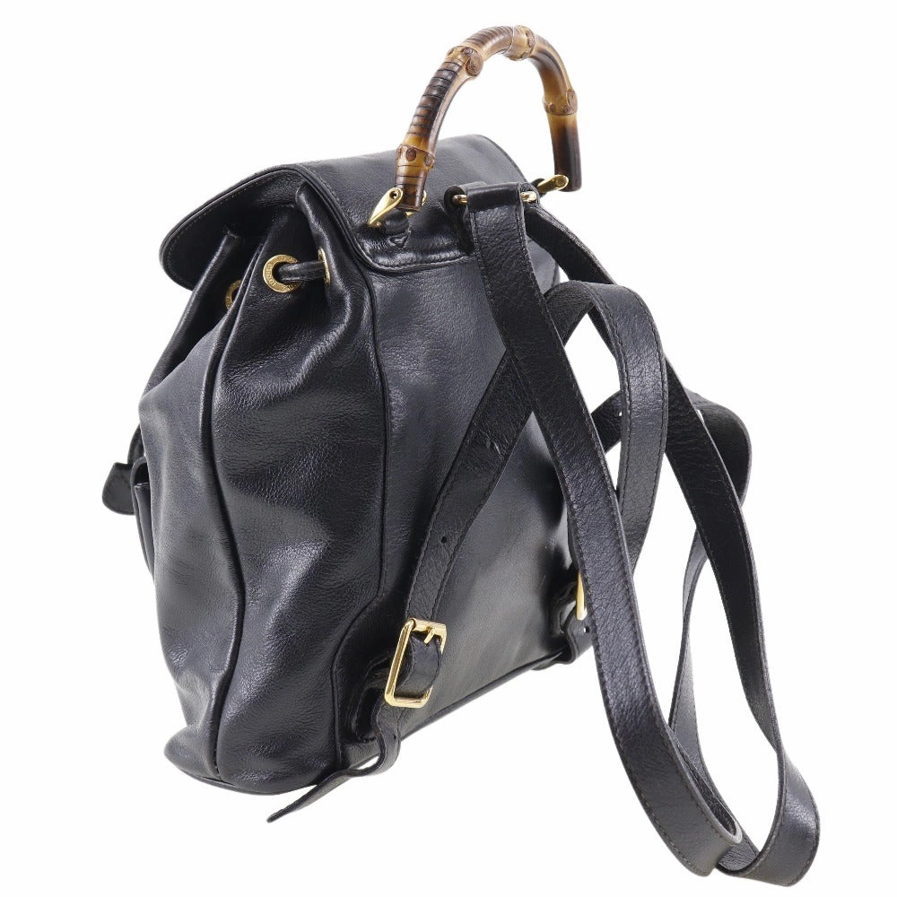 Gucci Bamboo  Leather Backpack Bag ()