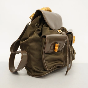 GUCCI  Bamboo Rucksack 003 2058 0016 5 Women's Nylon Backpack Brown