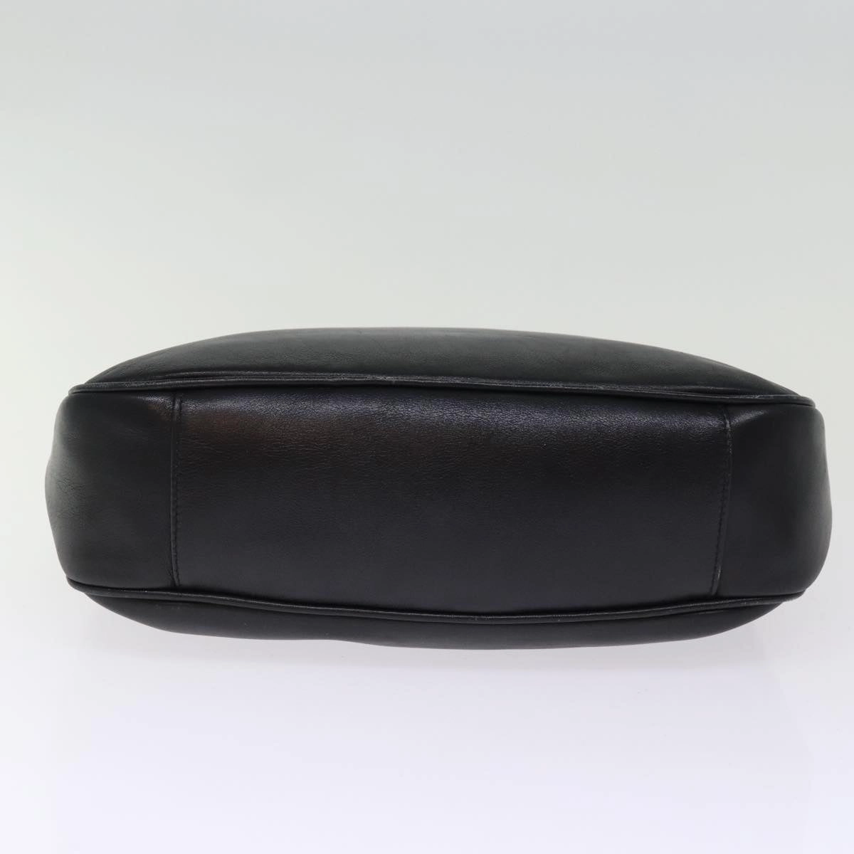 GUCCI Bamboo Shoulder Bag Leather 2way Black 001 1705 1638  th5024