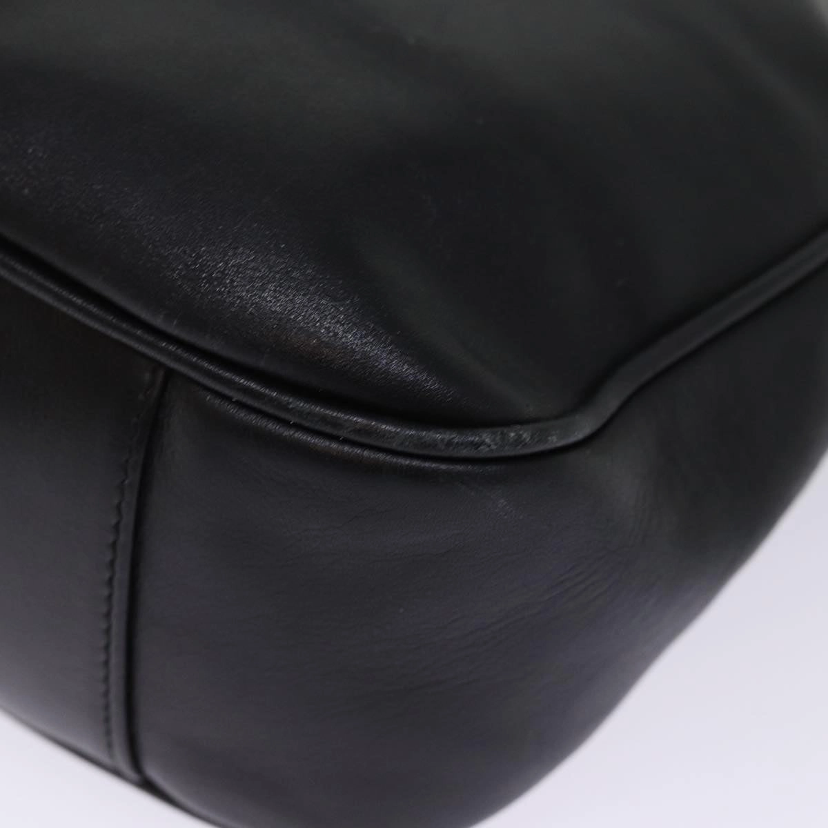 GUCCI Bamboo Shoulder Bag Leather 2way Black 001 1705 1638  th5024
