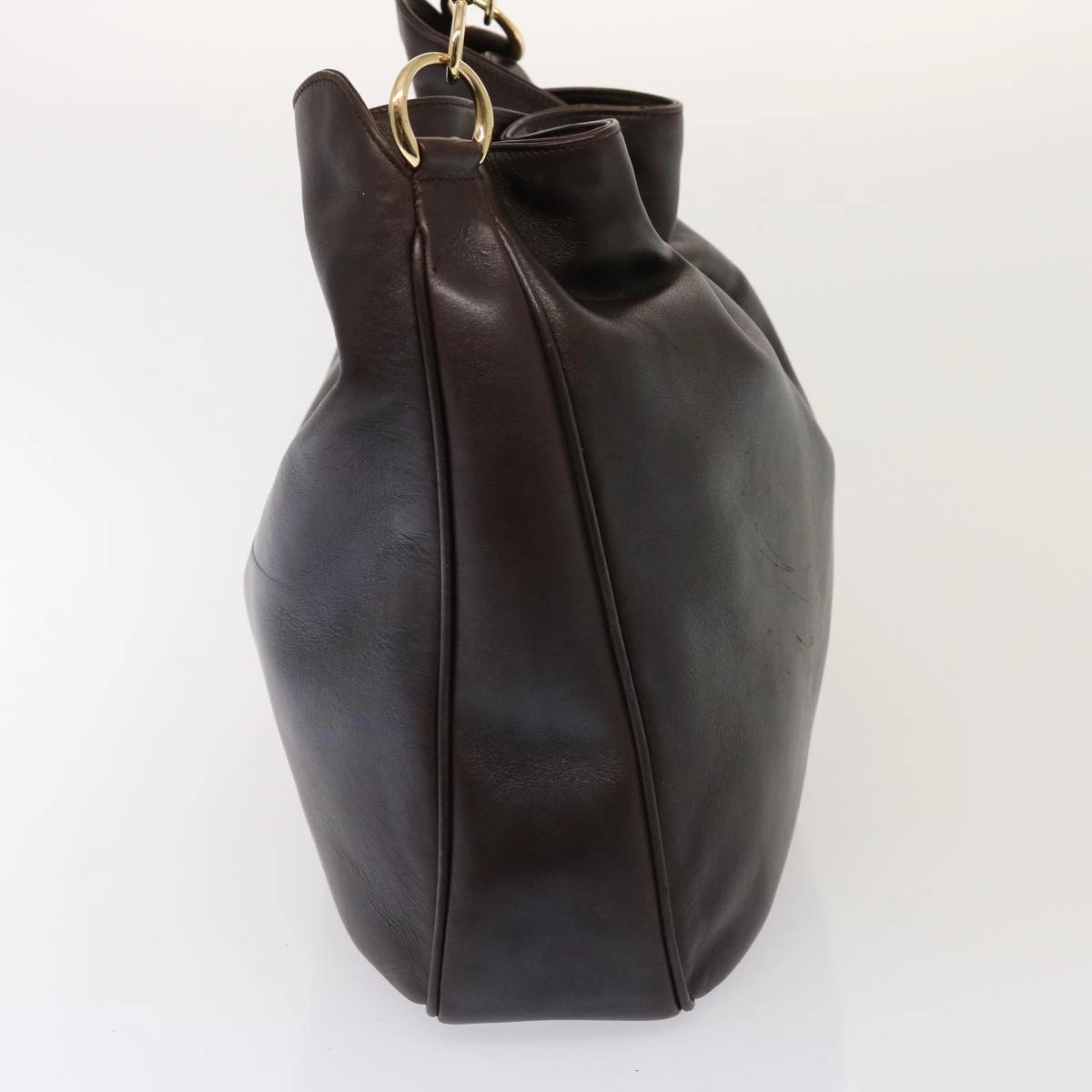 GUCCI Bamboo Shoulder Bag Leather 2way Brown 001 1677 002058  75959