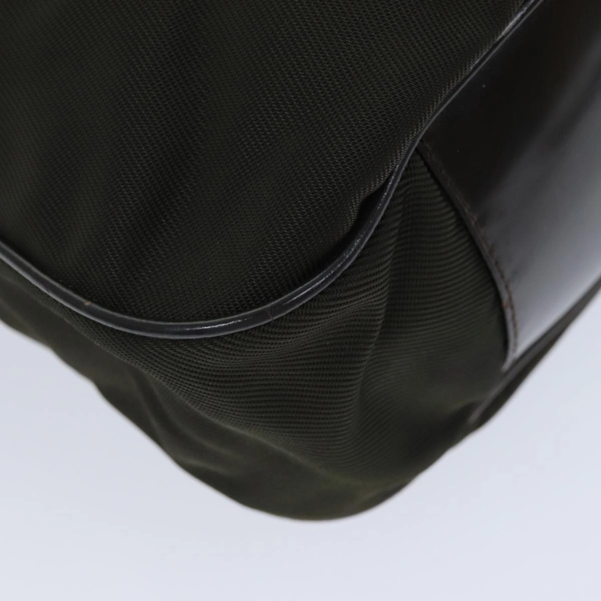 GUCCI Bamboo Shoulder Bag Nylon 2way Khaki 001 2404 1577  77677