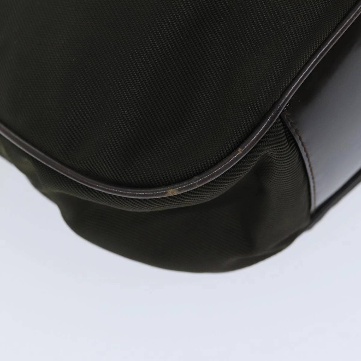 GUCCI Bamboo Shoulder Bag Nylon 2way Khaki 001 2404 1577  77677