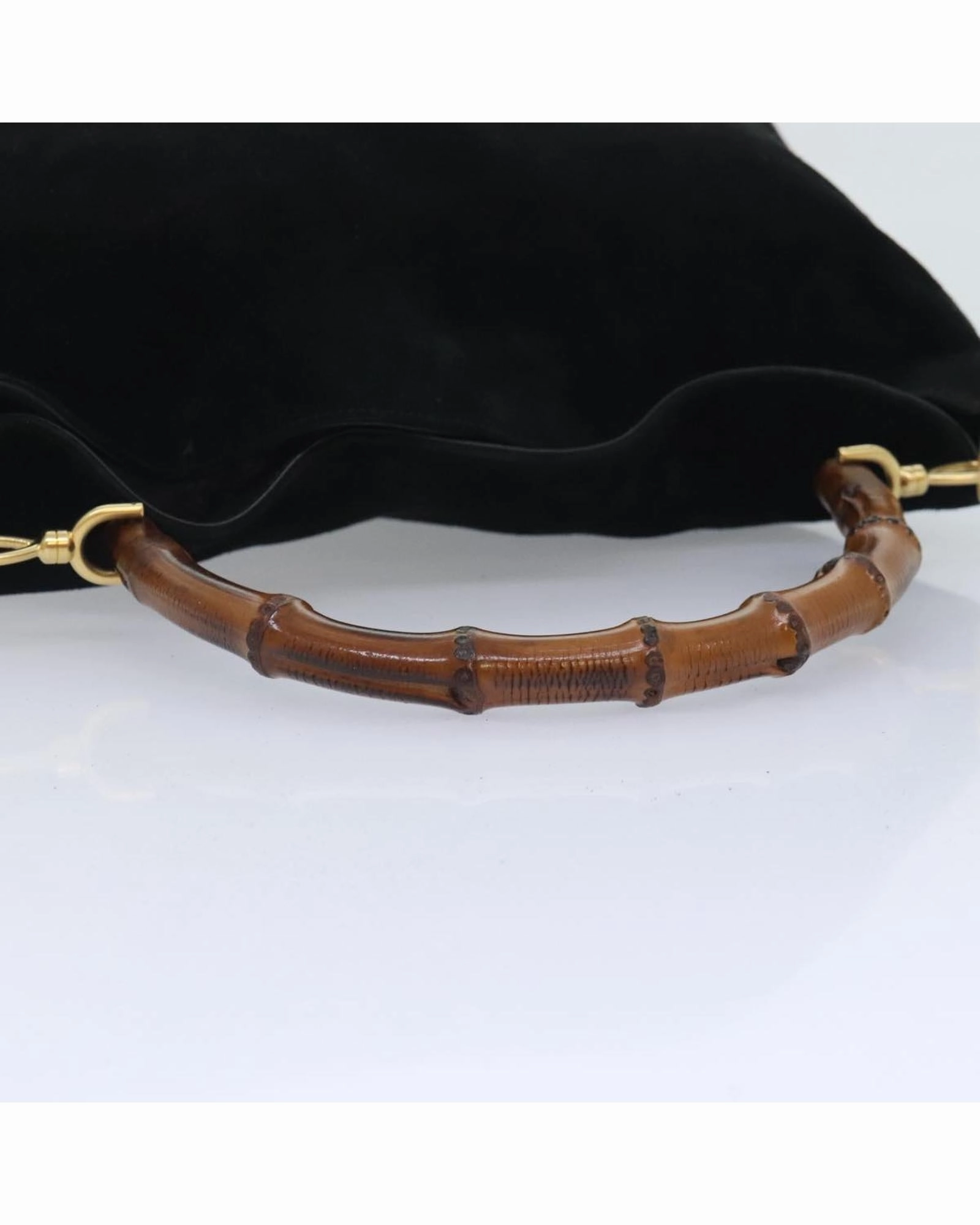 Gucci Bamboo Suede Shoulder Bag