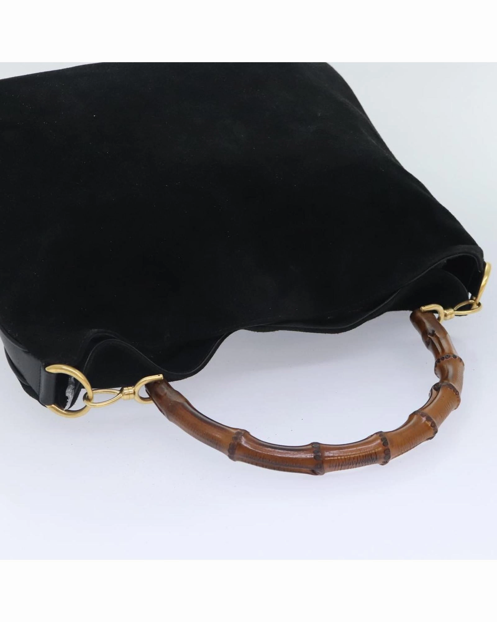 Gucci Bamboo Suede Shoulder Bag