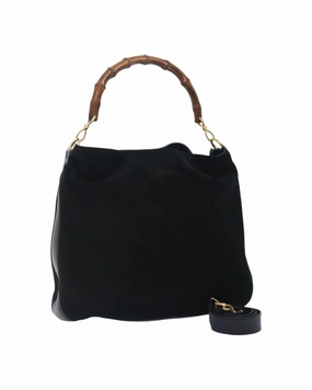 Gucci Bamboo Suede Shoulder Bag