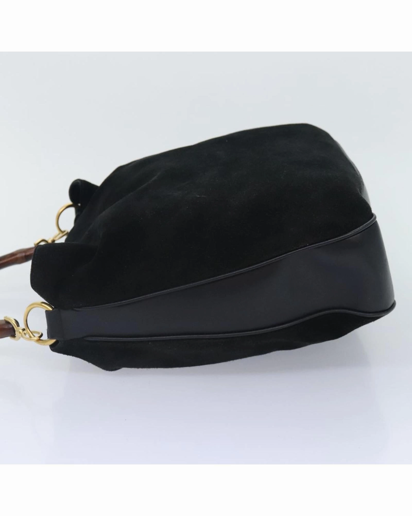 Gucci Bamboo Suede Shoulder Bag