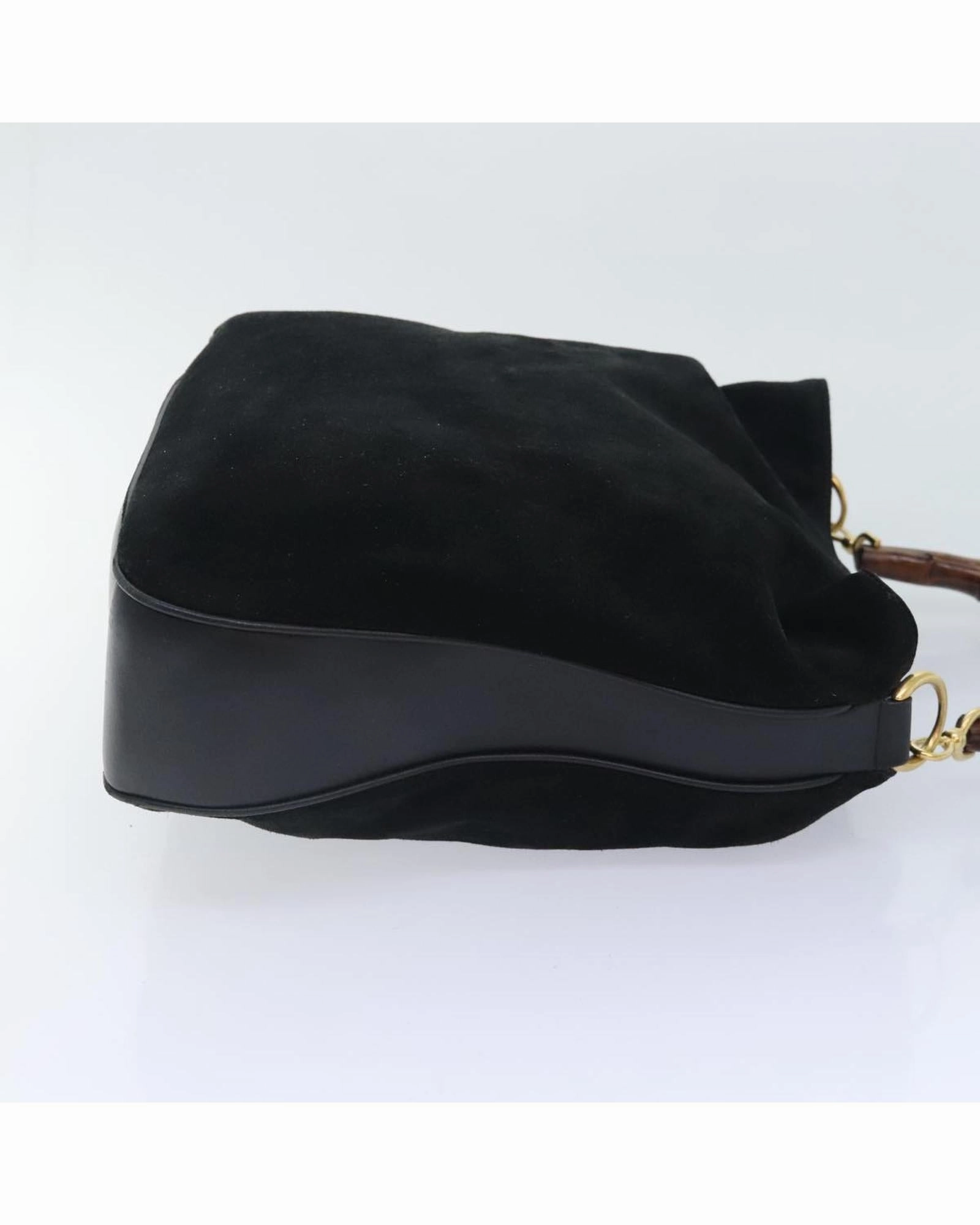Gucci Bamboo Suede Shoulder Bag