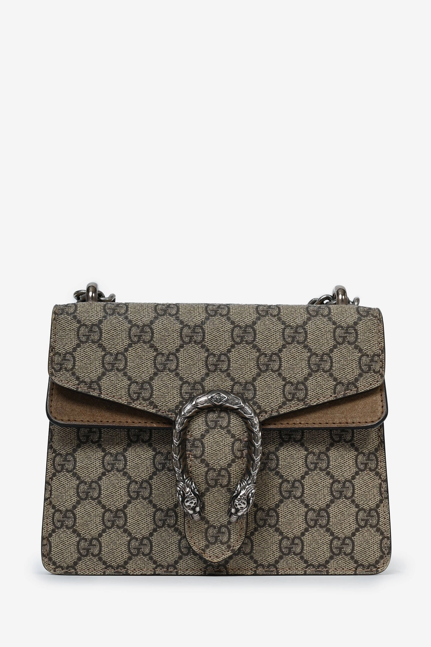 Gucci Beige Coated Canvas Dionysus Shoulder Bag